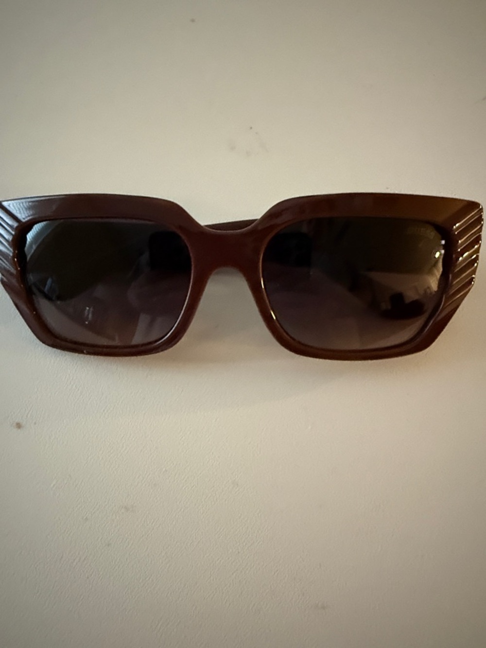 Guess Brown Rectangular Women's Sunglasses